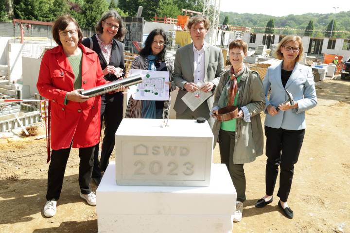 Grundsteinlegung der SWD in Düsseldorf Gerresheim für 61 neue Wohnungen