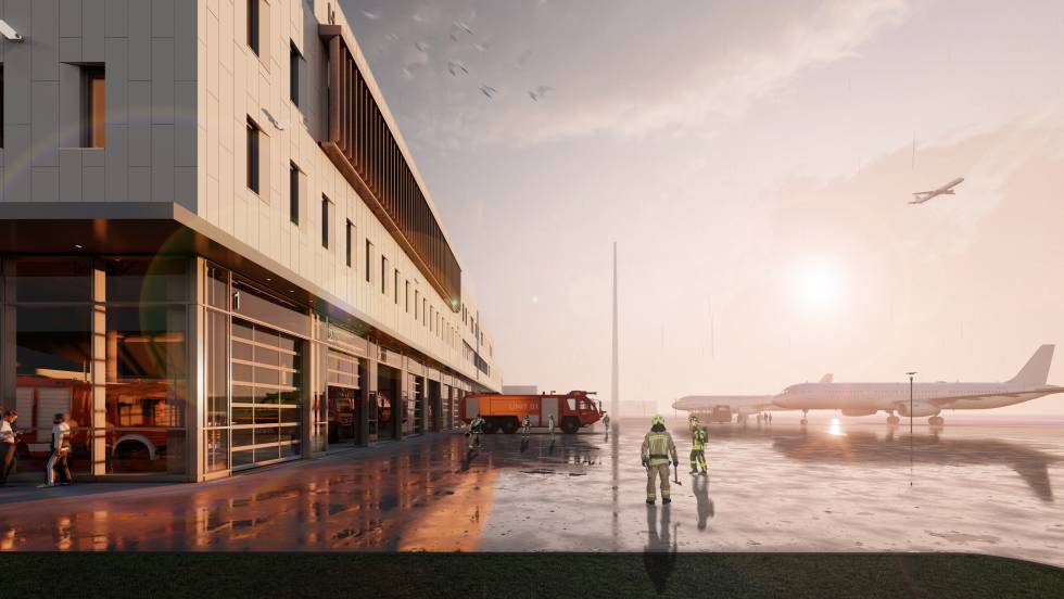 Neubau Hauptfeuerwache am Flughafen Düsseldorf