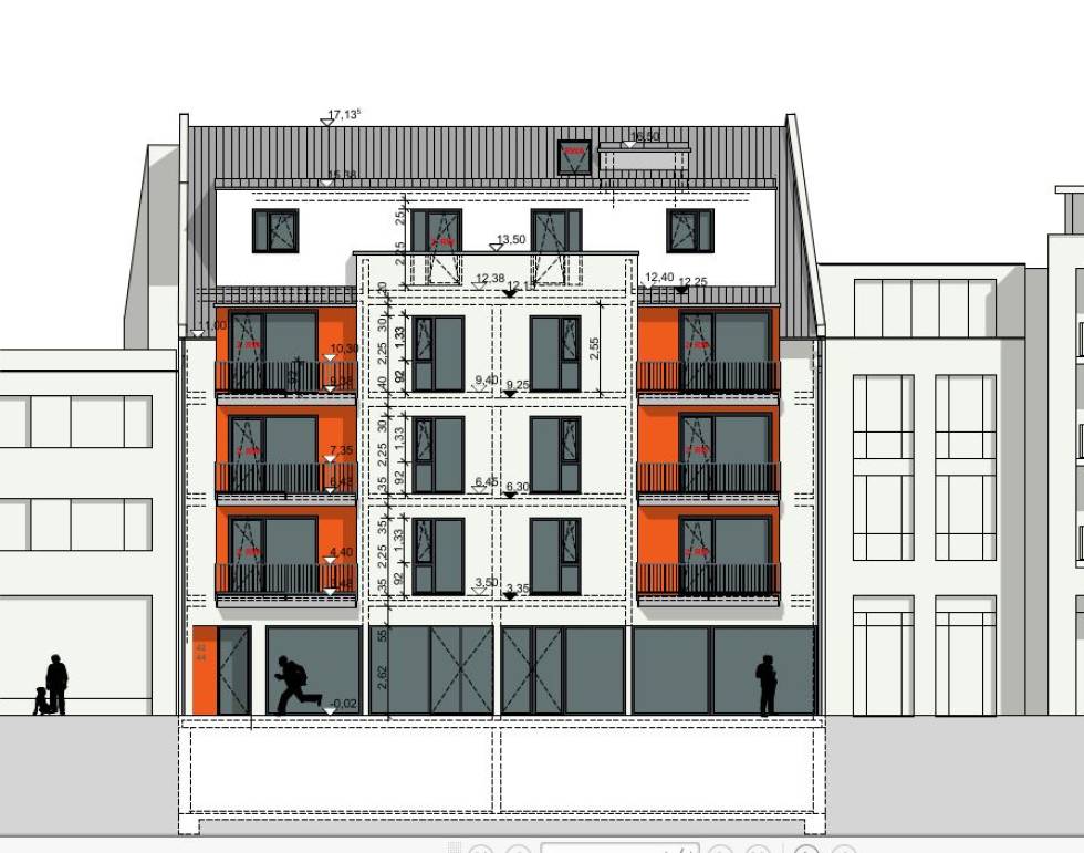 Neubau eines Wohn- und Geschäftshauses, Solinger Straße in Langenfeld