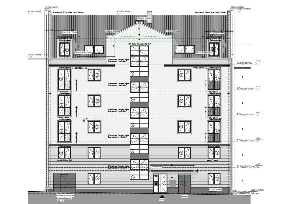 Abbruch und Neubau eines Mehrfamilienhauses Moltkestraße, Düsseldorf